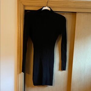 Lulu's Elegant Black Long Sleeve Dress